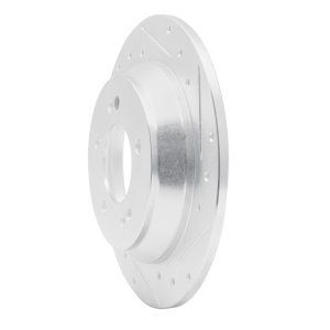 Hyundai Kona Brake Rotor (1) - Rear Right - R1 Concepts - Drilled & Slotted - Silver - `14-`23